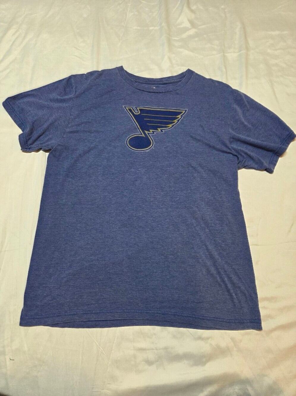 Majestic Men's Blue Heather Short Sleeve Logo Tee